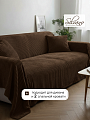 Плед евро, 200х240 см, 280 г/м2, микрофибра, 100% полиэстер, Silvano, Неаполь, шоколад - фото 3