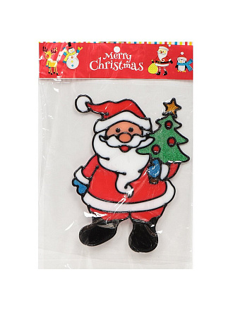 Наклейка на стекло, 19х28 см, Дед Мороз, SYBXT-3119198