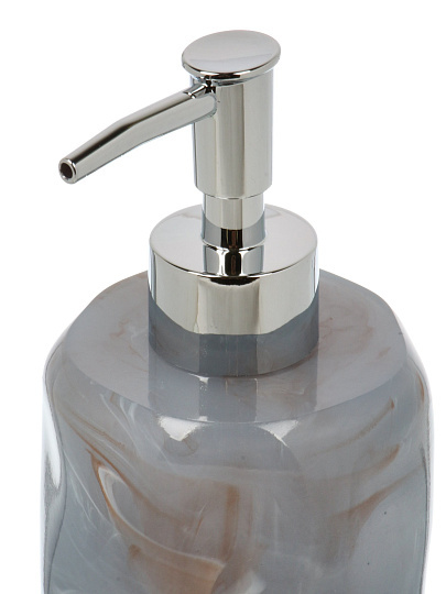 Дозатор для жидкого мыла Гранит сер, полистоун, 7.9x7.9x12/18.2 см, BRE0974AA-LD