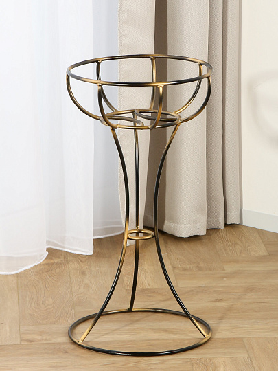 Цветник Соло 15, напольный, металл, диаметр корзины 30 см, 58 см