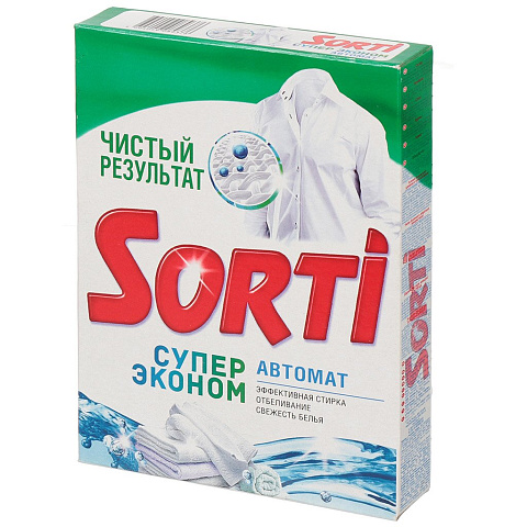 Стиральный порошок Sorti, 0.35 кг, автомат, для белого белья, Супер Эконом