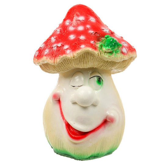 Фигурка садовая, Мухомор с лягушкой, 35х26 см, гипс, 441