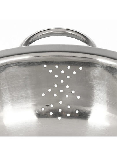 Дуршлаг нержавеющая сталь, 27 см, с ручкой, на ножке, серебристый, GS-08126-28