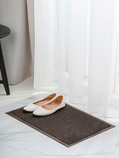 Коврик грязезащитный, 40х60 см, прямоугольный, резина, лапша, коричневый, Spaghetti, ComeForte, SPM-02