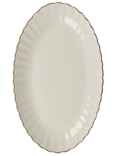 Ваза для фруктов, фарфор, на ножке, 25.4 см, Bonjart, Золотая линия, ТМ Глория, 202484