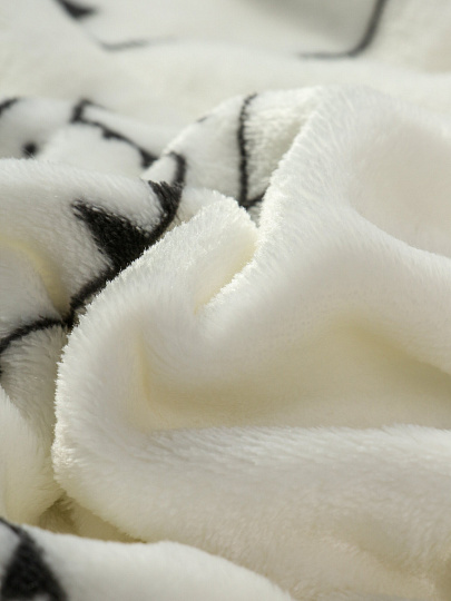 Плед 1,5-сп, 150х200 см, велсофт, 100%пэ, Silvano, Узор, бел, ST-391