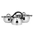 Набор посуды нержавеющая сталь, 5 предметов, кастрюли 2.7, 4.7 л, чайник 2.5 л, индукция, Lara, Bell, LR02-103 - фото 2