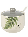 Сахарница 450 мл, керамика, 10.7х10.5х10.5 см, с ложкой, Prima Collection, Дикий папоротник, PC78WF450 - фото 3