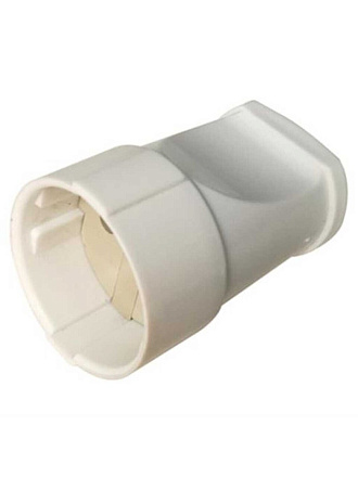 Розетка кабельная 1 гнездо, без заземления, 10 А, 250 В, пластик, IP20, белая, разборная, круглая, General Lighting Systems, GRV-S-10-R-W-IP20, 470500