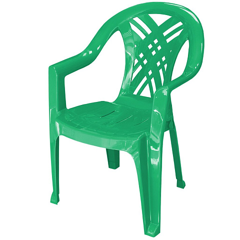Кресло пластик, Стандарт Пластик Групп, 84х60х66 см, зеленое