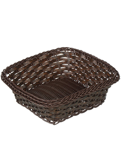 Корзина декоративная 23х23х8 см, квадратная, плетеная, Y4-8902