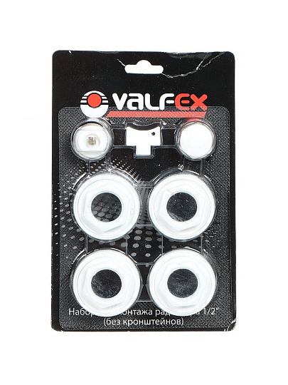 Комплект монтажный для радиатора, 1/2&quot;, 7 предметов, без кронштейна, Valfex, AD-1001 1/2