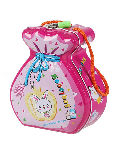 Копилка Moneybag, 15х6 см, металл, A240059, с ключом, в ассортименте