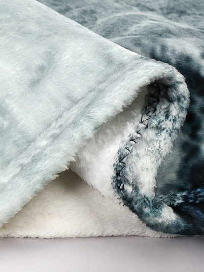 Плед 1.5-спальный, 140х180 см, микрофибра, 100% полиэстер, Silvano, Снежный барс, AI-1504011