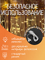 Гирлянда 120 ламп, 1.5х1.5 м, 8 режимов, Занавес, теплый белый свет, прозрачная, в помещении, сетевая, SY20L-09 - фото 2