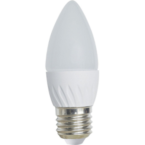 Лампа светодиодная E27, 5 Вт, 220 В, свеча, 4000 К, свет нейтральный белый, Ecola, LED