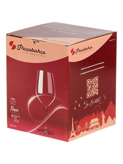 Бокал для вина, 470 мл, стекло, 4 шт, Pasabahce, Napa, 440349B4