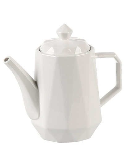 Чайник керамика, 1.2 л, Геометрия, Y4-9052, белый