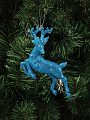 Елочное украшение Олень, голубое, 12х2.5 см, SYYKLA-1919110LB