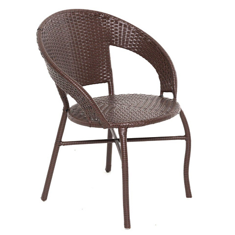 Кресло садовое GG-04-06 BROWN, искусственный ротанг, коричневое