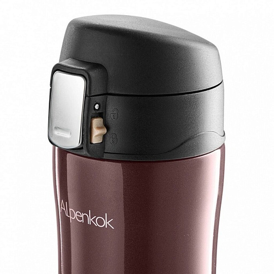 Термокружка нержавеющая сталь, 0.48 л, Alpenkok, колба нержавеющая сталь, коричневая, AK-04805A