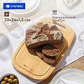 Доска разделочная бамбук, 39х24х1.5 см, с ручкой, прямоугольная, Daniks, H-2165L - фото 13