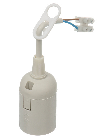 Патрон Е27, подвесной, UNIVersal, термопластик, с клеммной колодкой, 4А, 250В, белый