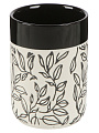 Стакан для зубных щеток, 7.5x10.5 см, керамика, Черно-белый, BCE1160AA-TB - фото 3