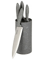 Набор ножей 6 пр, нерж сталь, рук пласт, с подст, пласт, Daniks, Гранит, W-A371