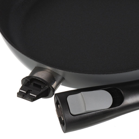 Сковорода литой алюминий, 24 см, антипригарное покрытие, Нева Металл Посуда, Pro, съемная ручка