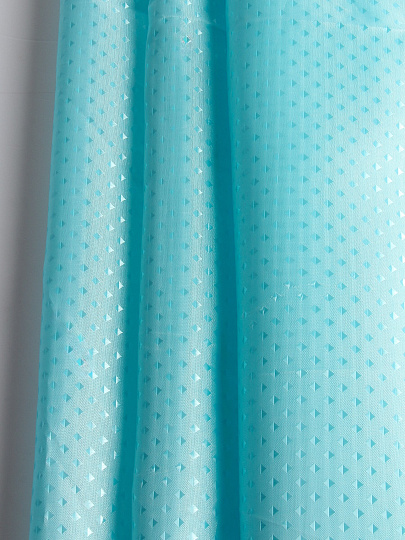 Штора для ванн 180х180 см, ПЭ, Небесно-голубой однотонный, с кольцами, Y4-11143