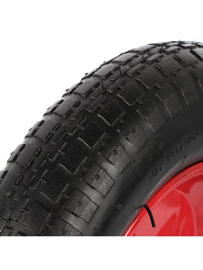 Колесо для тачки резина PR, без колпачка на ниппеле, 3.25-8, втулка D20 мм, Мастер Инструмент