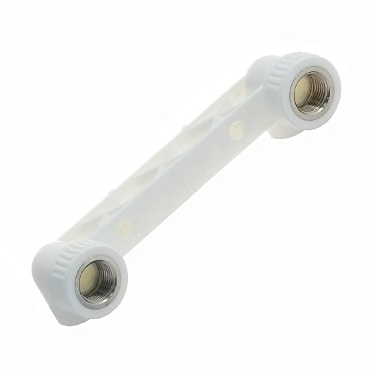 Комплект для смесителя, полипропилен, латунь, внутренняя резьба, 1/2 '', d25 мм, белый, Kalde, 3222-bat-250b04