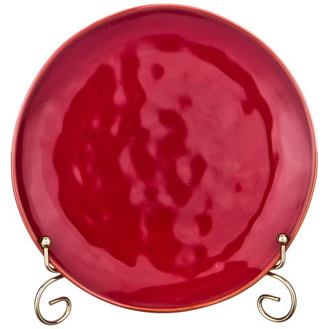 Тарелка десертная, керамика, 20.5 см, круглая, Concerto, 408-109, красная