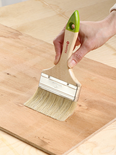 Кисть плоская, Bartex, Стандарт, 100 мм, 4 '', рукоятка дерево, 1117140