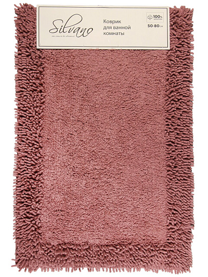 Коврик для ванной хлопок, 0.5Х0.8 м, розовый buble, Silvano, Лиона
