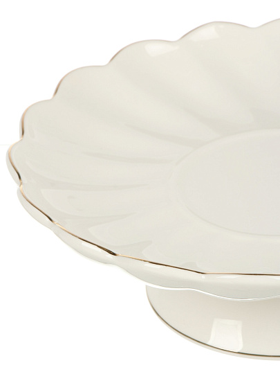 Ваза для фруктов, фарфор, на ножке, 20 см, Bonjart, Золотая линия, ТМ Глория, 202481