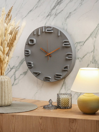 Часы настенные, кварцевые, 33.5 см, круглые, полимер, Y4-6887