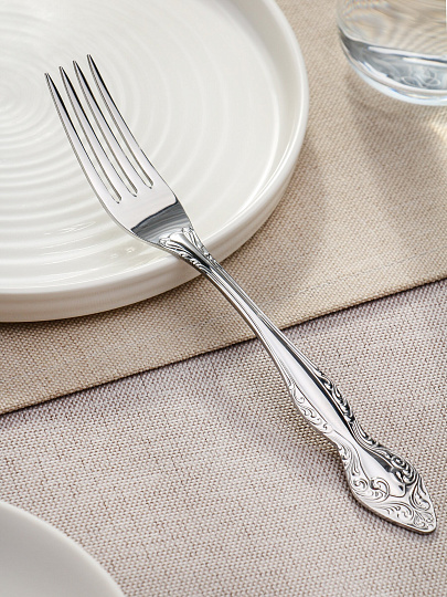 Вилка нержавеющая сталь, столовая, Павловский завод им. Кирова, Славянка М-15, СВ-М15