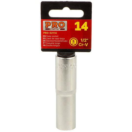 Головка торцевая 6-гранная 1/2&quot;, 14 мм, глубокая, PRO-52114