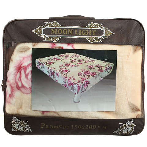 Плед Moon Light полутораспальный (150х200 см) полиэстер, в сумке, Цветы гобелен 62258
