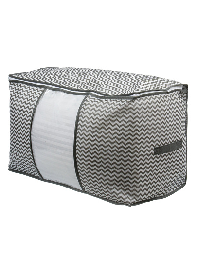 Кофр д/хранен, 57*31*35, с окном, сер волна, A190066