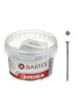 Гвоздь строительный, диаметр 1.8х32 мм, 0.3 кг, в банке, Bartex