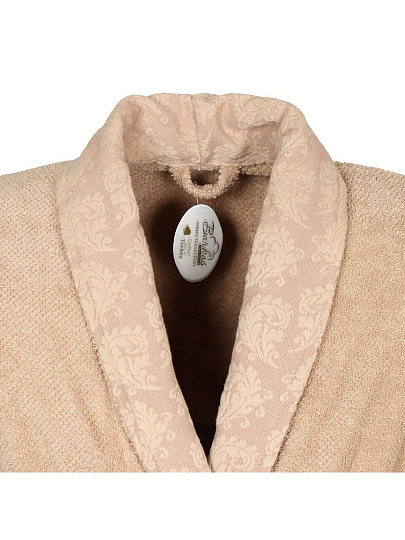 Халат женский, махровый, 100% хлопок, бежевый, M-L, 46-48, Barkas, Aria, AI-1905017