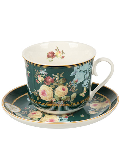 Чайная пара керамика, 2 предмета, на 1 персону, Розы, B060808