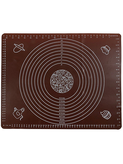 Коврик кухонный силикон, 40х50 см, коричневый, Y4-5428