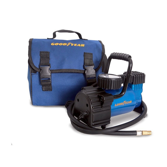 Компрессор автомобильный Goodyear, GY-30L, 30 л/мин, 12 В, 7 атм, 156 Вт, к прикуривателю, со съемной ручкой, сумка, GY000101