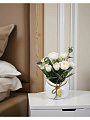 Цветок искусственный декоративный Букет роз, в кашпо, 16 см, белый, Y6-2056 - фото 2