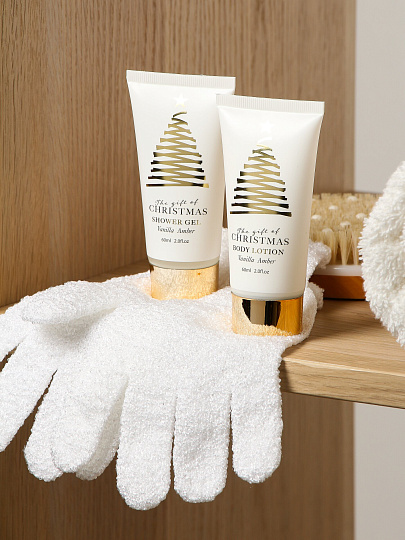 Набор подарочный для женщин, Beauterica, №68, гель для душа 60 мл, лосьон 60 мл, мочалка