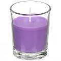 Свеча декоративная, 5.4х4.4 см, в подсвечнике, 4 шт, фиолетовая, стекло, 10195924 - фото 2